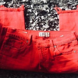 Lucky Brand High Waisted Fringe Jeans